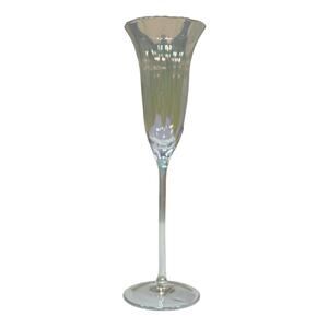 New Set of 4 Anthropologie Fleur Flute Iridescent Pearl Glasses. KT189